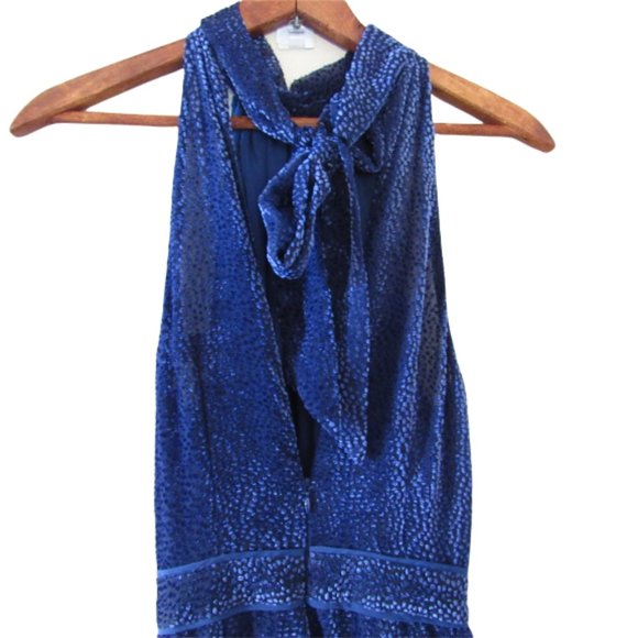 SOLD Anthropologie Elevenses Jumpsuit Velvet Navy Sz 0 - Picture 6 of 8